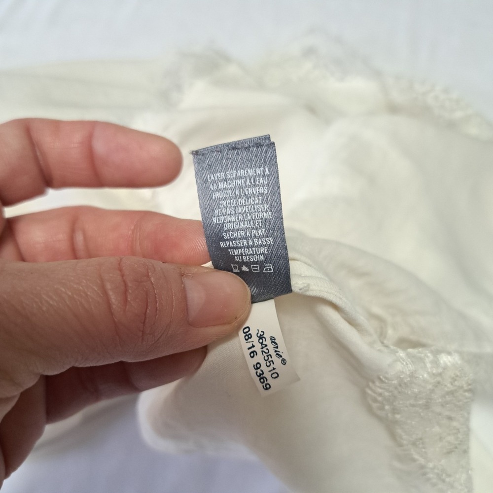 Aerie M Ivory Slip Dress Lace Trim FLAW Coachella Festival Boho Fairy Angelcore - Picture 6 of 8